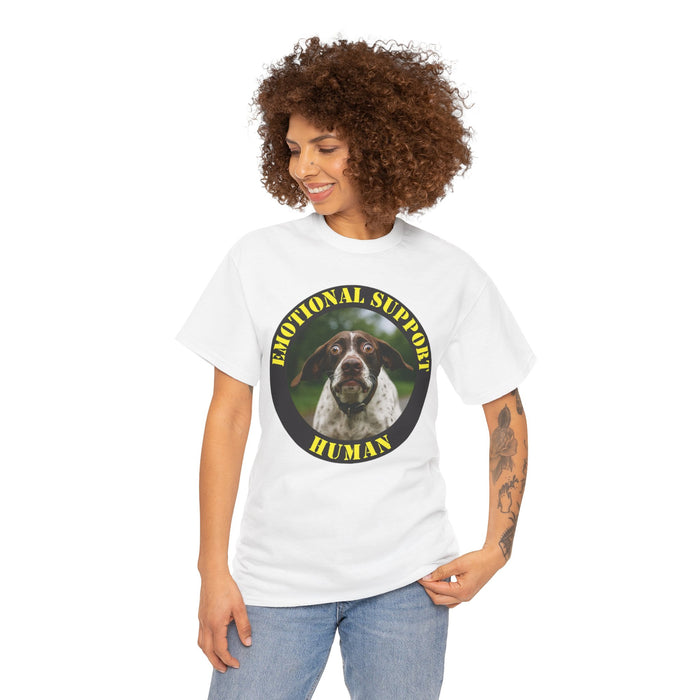 Emotional Support Human T-Shirt — Cute Dog Badge Tee