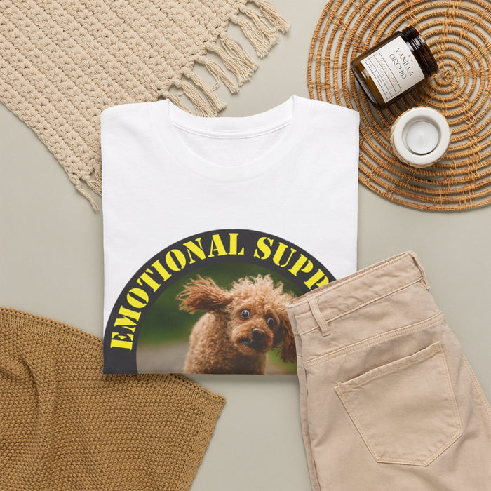 Emotional Support Human T‑Shirt — Cute Poodle Pet Lover Tee