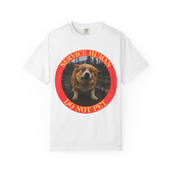 Do Not Pet Service Human T-Shirt — Funny Corgi Service Dog Shirt