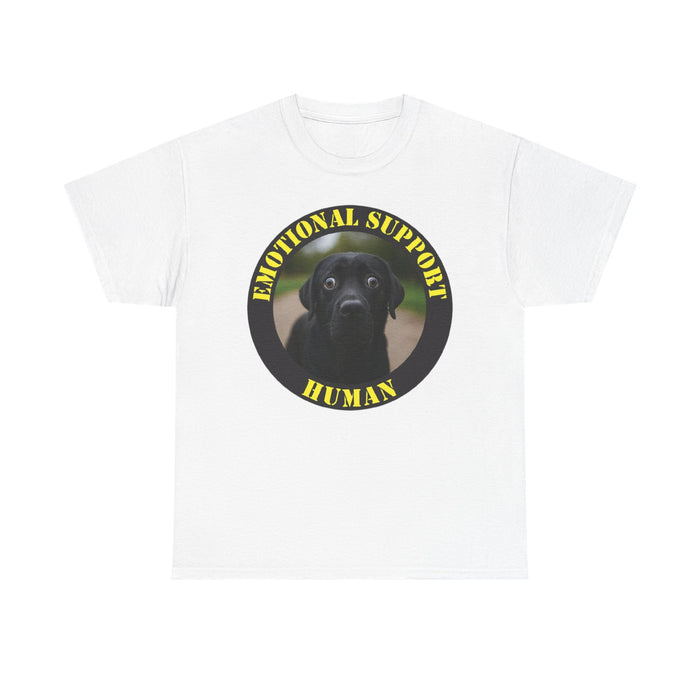 T-Shirt — “Emotional Support Human” Black Lab Graphic Tee