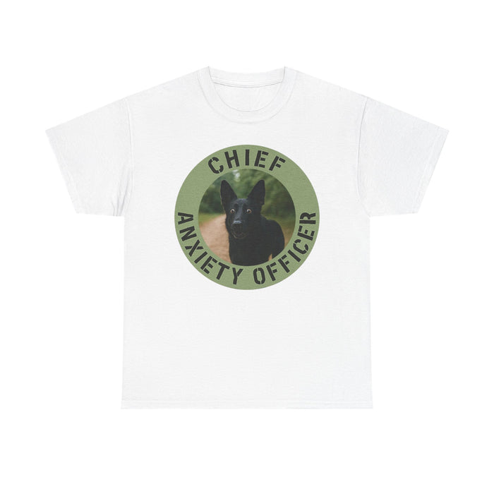 Chief Anxiety Officer Tee — Funny Dog Graphic T-Shirt
