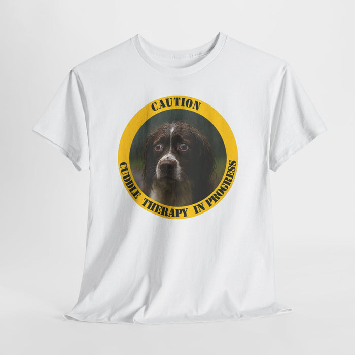 Therapy Dog T-Shirt - "Caution: Canine Therapy in Progress" Comfort Tee