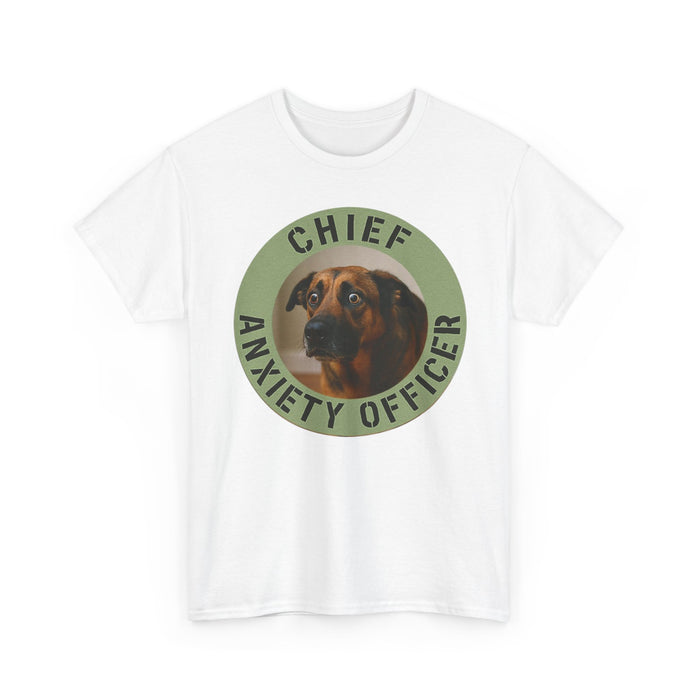Chief Anxiety Officer Tee — Funny Dog Graphic T-Shirt