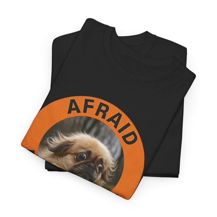 Afraid But Trying Tee — Cute Anxious Pekingese Graphic Shirt