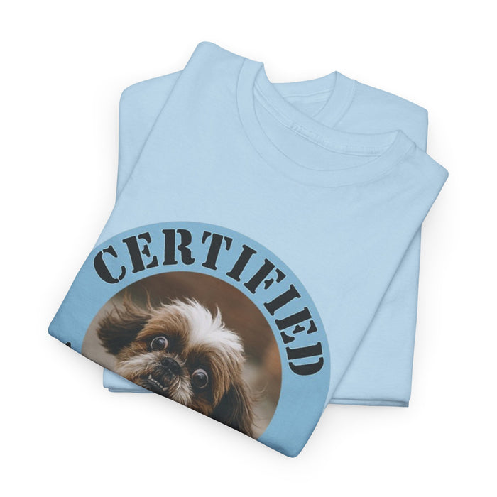Certified Velcro Dog T‑Shirt — Funny Shih Tzu Pet Tee