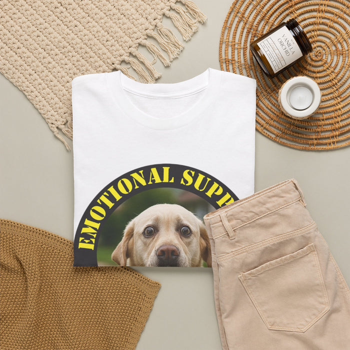 Emotional Support Human T‑Shirt – Funny Dog Face Tee for Dog Lovers