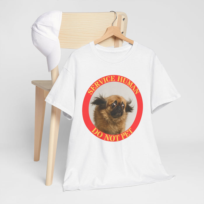 Dog Handler Tee — “Service Human Do Not Pet” Pekingese Service Dog Shirt