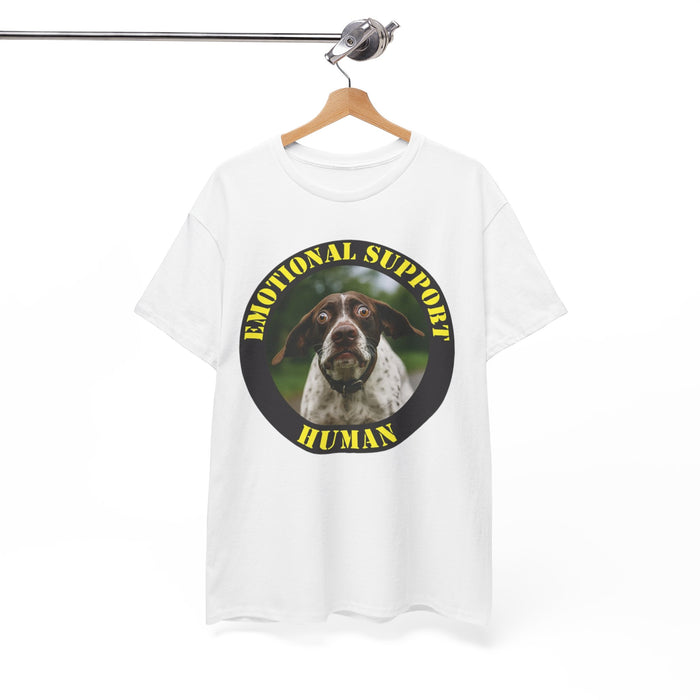 Emotional Support Human T-Shirt — Cute Dog Badge Tee