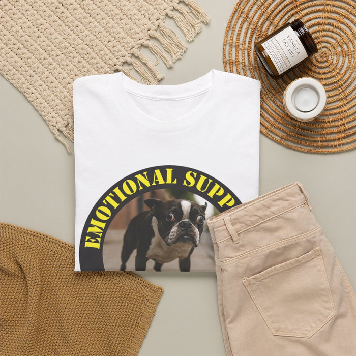 Emotional Support Human T‑Shirt – Funny Dog Photo Tee for Pet Lovers