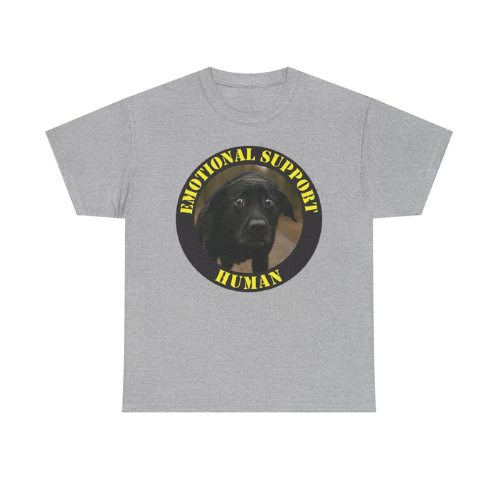 Emotional Support Human T-Shirt — Cute Black Lab Pet Lover Tee