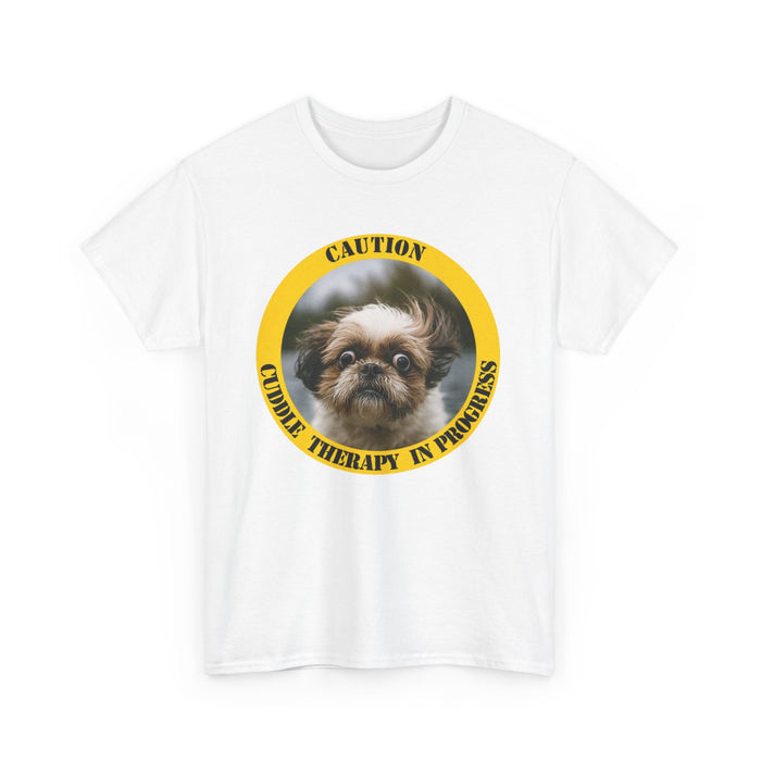 T-Shirt — "Caution: Crumbie Therapy in Progress" Cute Dog Novelty Tee