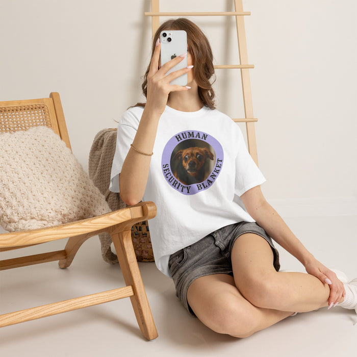 Dog Lover T-Shirt — "Human Security Blanket" Cute Dachshund Graphic Tee