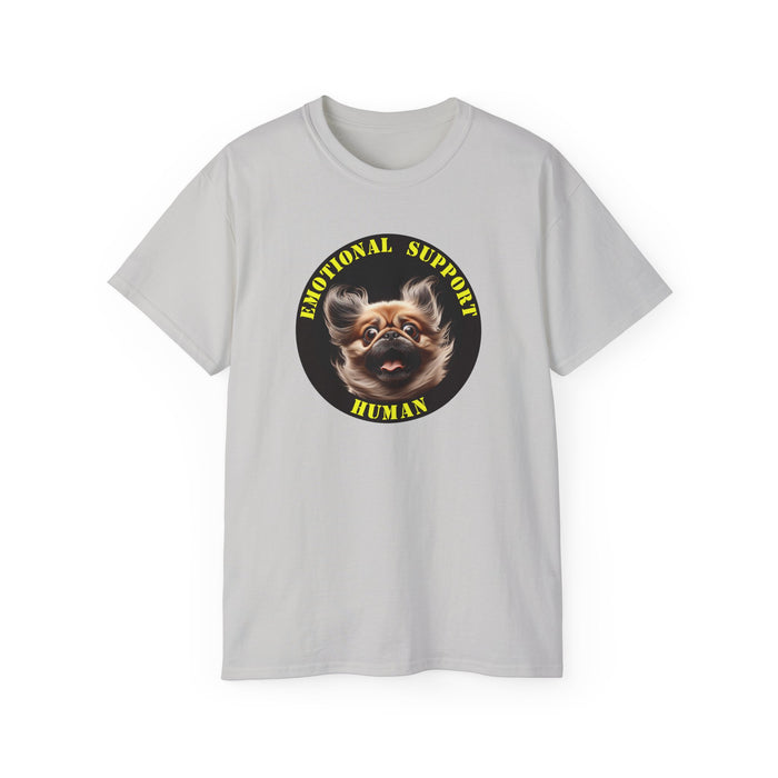 Emotional Support Human Tee - Unisex Cotton Shirt, Funny Dog Lover Gift, Pet Parent Apparel, Quirky Graphic Tee, Supportive Humor Wear