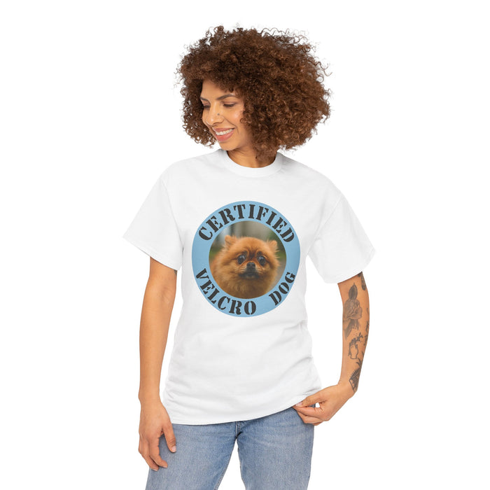 Certified Velcro Dog T-Shirt — Funny Pomeranian Pet Lover Tee