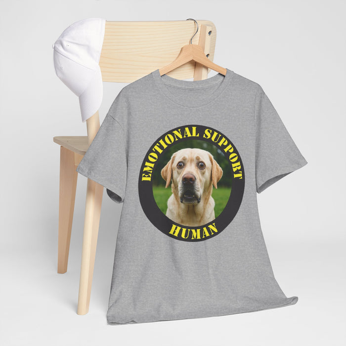 Emotional Support Human T-Shirt — Funny Labrador Pet Lover Tee