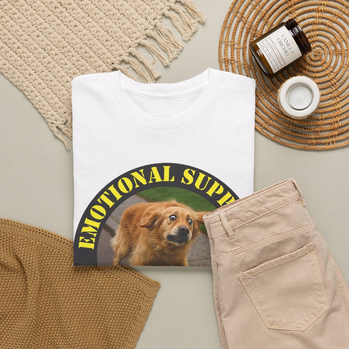 Emotional Support Human T‑Shirt — Funny Golden Retriever Pet Therapy Tee