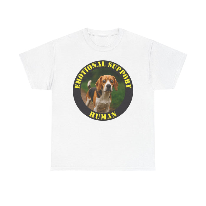 Emotional Support Human T-Shirt — Beagle Design