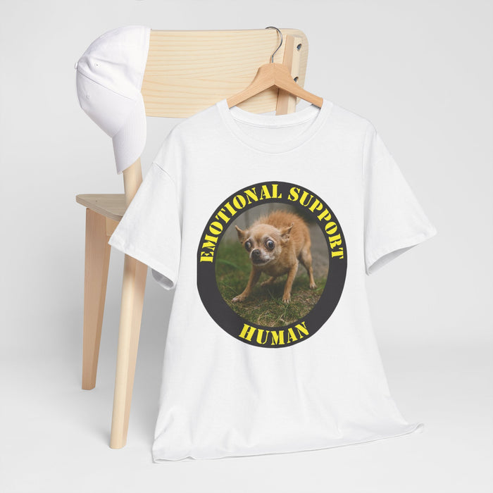 Emotional Support Human T‑Shirt — Funny Chihuahua Pet Humor Tee