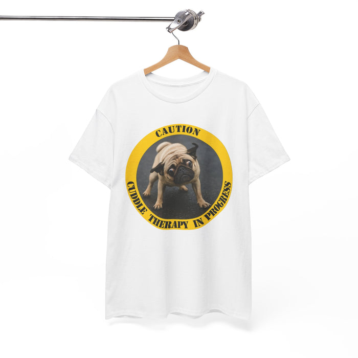 Pug Caution 'Cuddle Therapy in Progress' T-Shirt