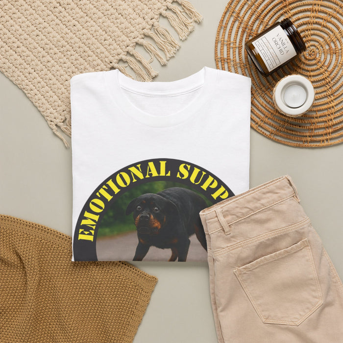 Emotional Support Human Tee — Funny Rottweiler Pet Lover T-Shirt