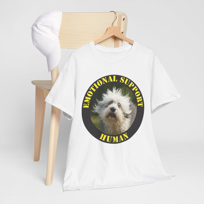 Emotional Support Human Tee — Funny Dog Photo Graphic T-Shirt