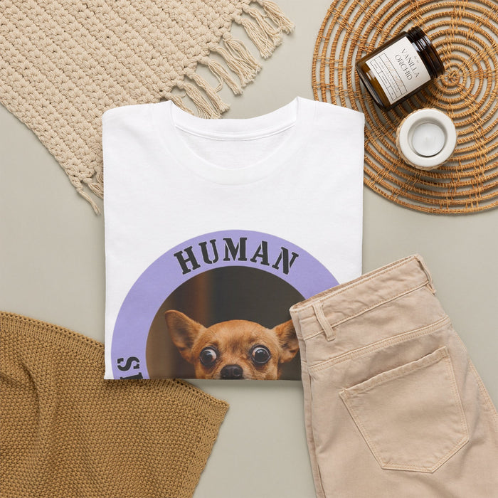 Dog Lover Tee — “Human Security Blanket” Chihuahua Graphic T-Shirt