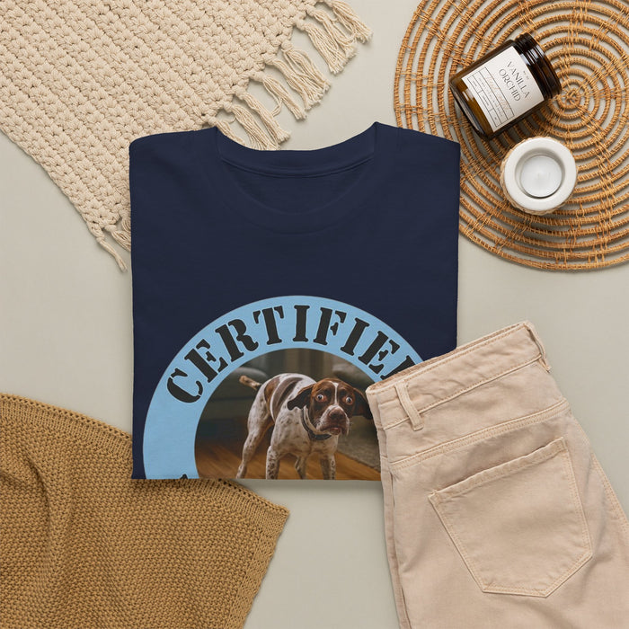 Certified Velcro Dog T‑Shirt — Funny Pet Owner Tee
