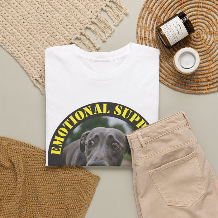 Emotional Support Human T-Shirt — Funny Dog Photo Tee for Pet Lovers