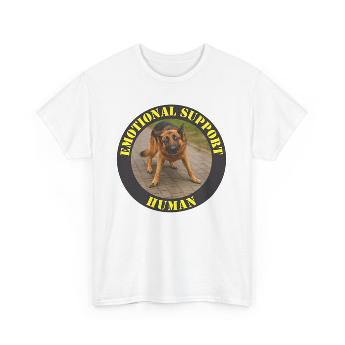 Emotional Support Human Tee — Funny Rescue Dog Graphic T-Shirt
