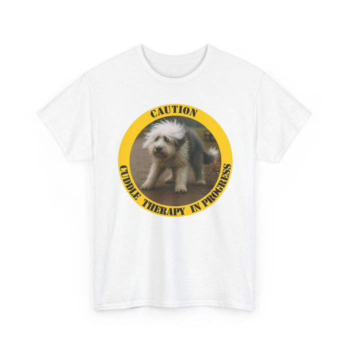 Dog Therapy T‑Shirt — “Caution: Canine Therapy in Progress” Pet Lover Tee