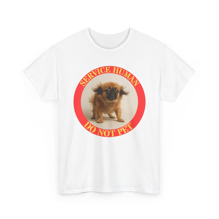Service Human Do Not Pet T-Shirt – Funny Pekingese Service Dog Tee