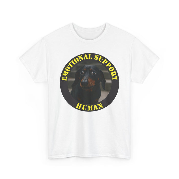 Emotional Support Human T-Shirt — Funny Dog Support Tee for Pet Lovers