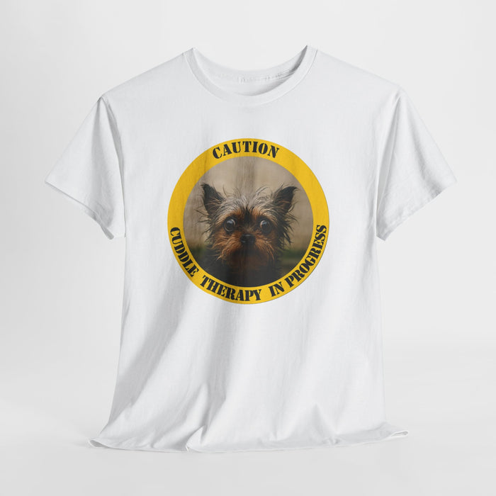 T‑Shirt — "Caution: Canine Therapy in Progress" Cute Dog Graphic Tee