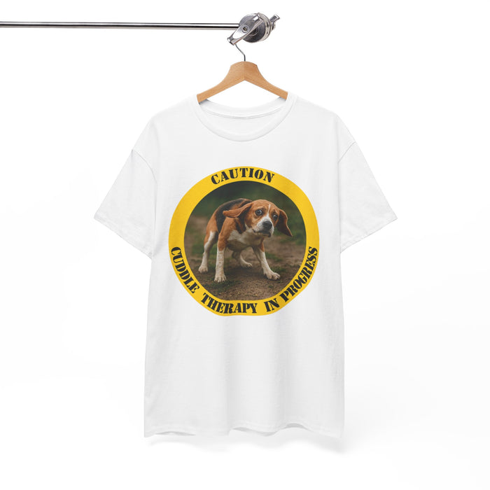 Dog Therapy Tee — "Caution: Canine Therapy in Progress" Pet Lover T‑Shirt