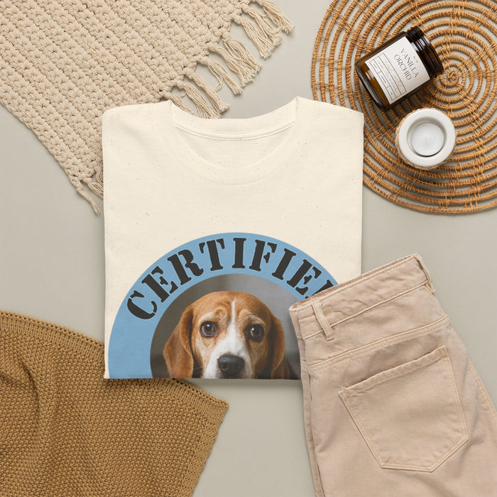 Certified Velcro Dog T‑Shirt — Funny Beagle Pet Lover Tee