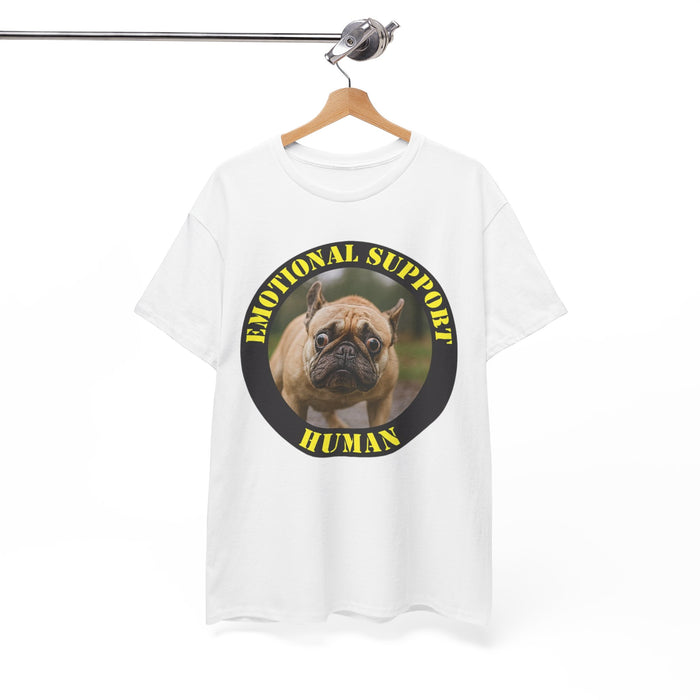 Emotional Support Human Tee — Cute Pug Graphic T‑Shirt