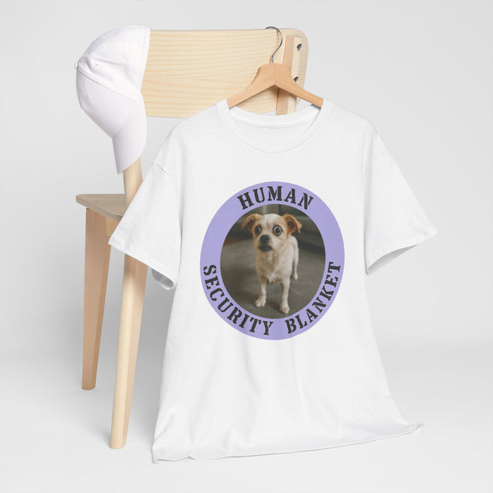 Human Security Blanket T-Shirt — Cute Dog Graphic Tee