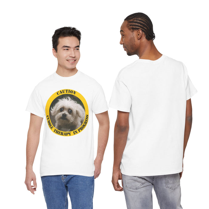 T‑Shirt — Caution: Cuddle Therapy in Progress (Cute Dog Graphic)