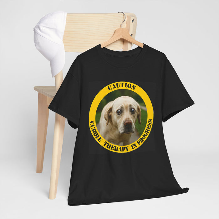 Caution: Cuddle Therapy in Progress Dog T‑Shirt