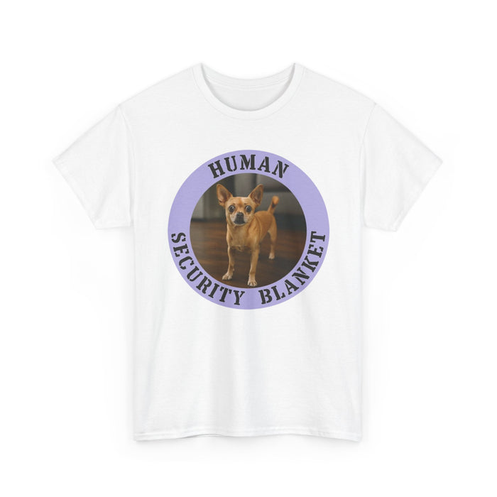 Dog Lover Tee — "Human Security Blanket" Funny Rescue Pup Shirt