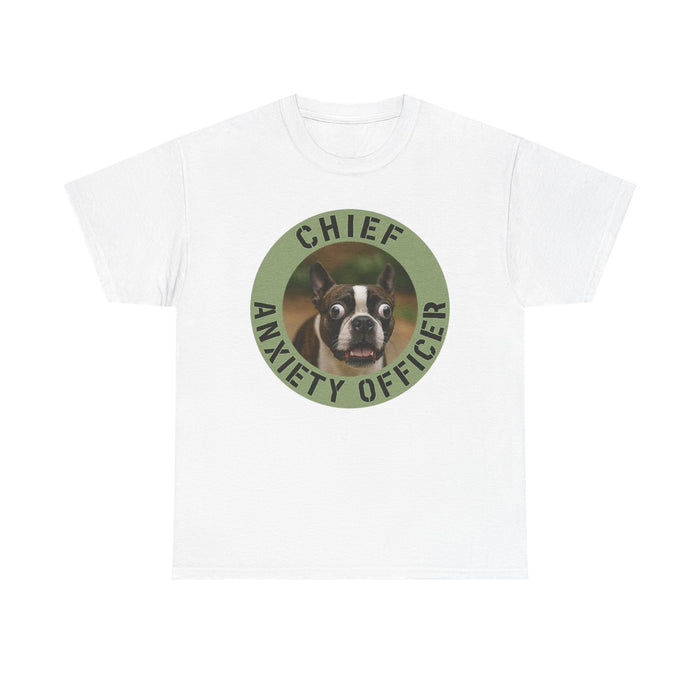 Chief Anxiety Officer Dog T-Shirt – Funny Pet Anxiety Tee