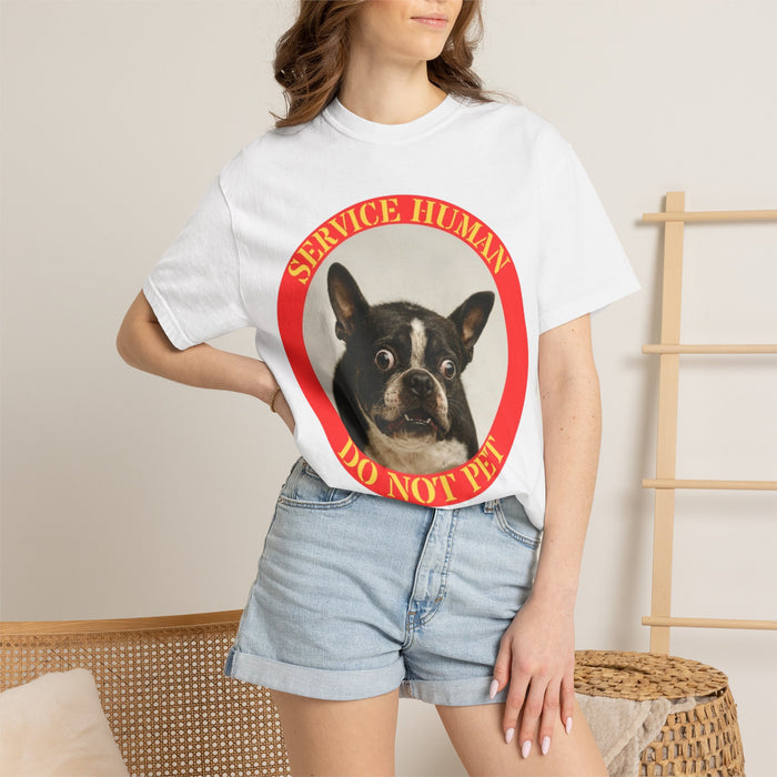 Service Human 'Do Not Pet' T-Shirt — Funny Service Dog Design