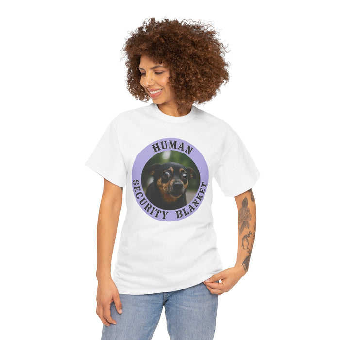 T-Shirt — "Human Security Blanket" Cute Dog Graphic Tee
