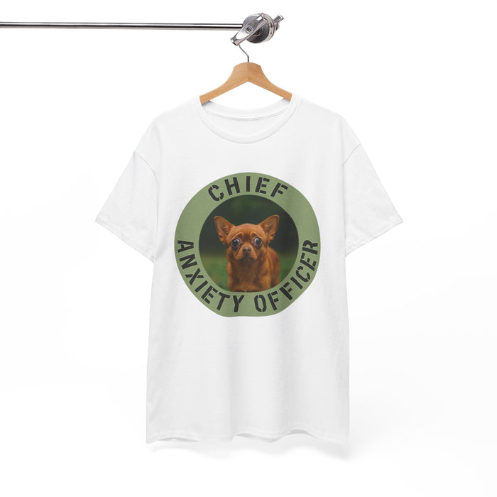 T‑Shirt — "Chief Anxiety Officer" Dog Graphic Tee