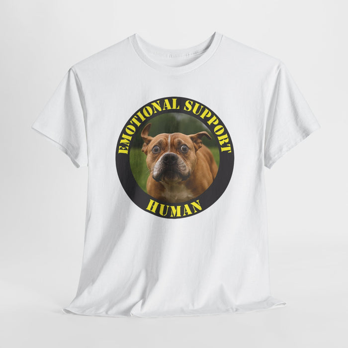 Emotional Support Human T-Shirt – Cute Dog Photo Tee