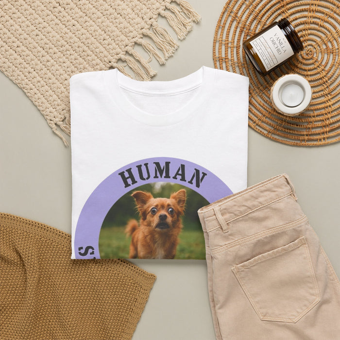 T-Shirt — "Human Security Blanket" Cute Dog Photo Tee