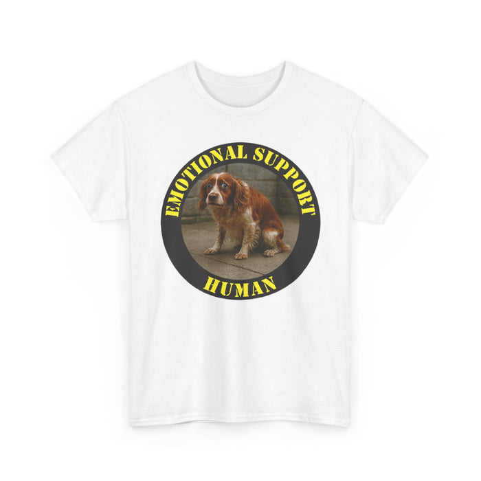 Emotional Support Human T‑Shirt — Cute Spaniel Pet Therapy Tee