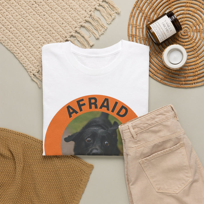 Afraid But Trying T-Shirt — Cute Nervous Dog Graphic Tee