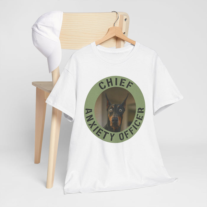 Chief Anxiety Officer T-Shirt — Funny Dog Graphic Tee for Pet Lovers