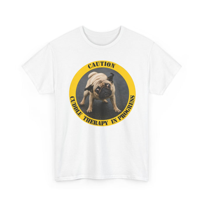 Pug Caution 'Cuddle Therapy in Progress' T-Shirt